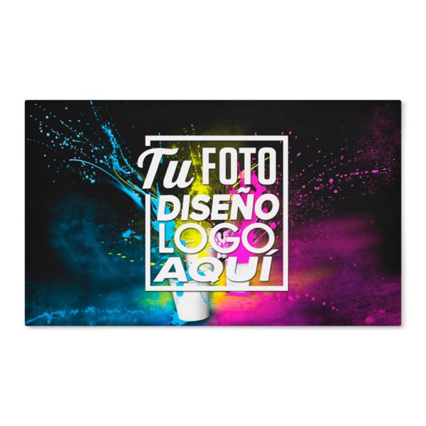 Funda de Almohada Personalizada Presentación Frontal de una funda de almohada personalizada con un colorido diseño sobre fondo oscuro