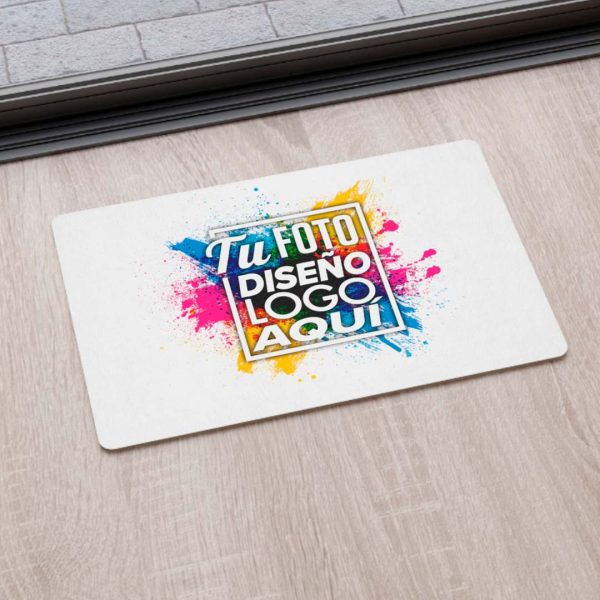 Alfombra limpiapiés personalizada de 60 x 40 cm con diseño temático en la puerta de la cocina