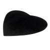 Base de goma antideslizante negra del mousepad corazón personalizado 23 x 22 cm