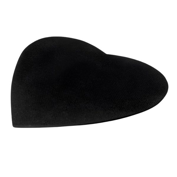 Base de goma antideslizante negra del mousepad corazón personalizado 23 x 22 cm