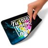 cercamiento a la base de goma antideslizante y la tela del Mousepad Personalizado 22 x 18 cm