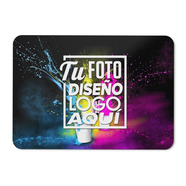 Mousepad Personalizado 49 x 37,5 cm con impresión a todo color sobre fondo blanco