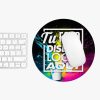 mousepad redondo personalizado 20 cm junto a un teclado y mouse en posición de uso