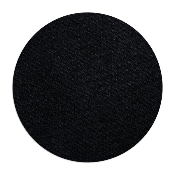 ase Antideslizante Mousepad Redondo Personalizado 23 cm Vista de la base de goma antideslizante negra del mousepad redondo personalizado 23 cm