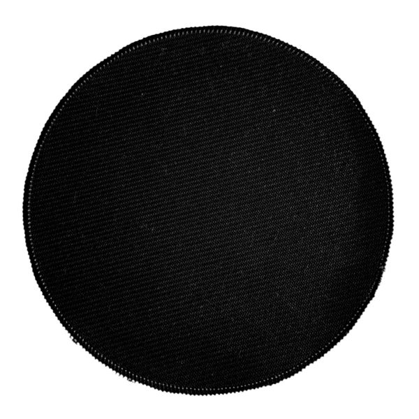 Acercamiento a la textura de tela premium y calidad de impresión del mousepad redondo personalizado 25 cm