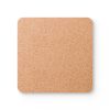 Vista trasera de la base de corcho natural de nuestros posavasos personalizados cuadrados MDF y corcho (9,5 x 9,5 cm)