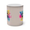 Taza Mágica Personalizada 11 oz 325 ml Efecto Transición Taza mágica personalizada 11 oz 325 ml mostrando el proceso de transición de color con calor