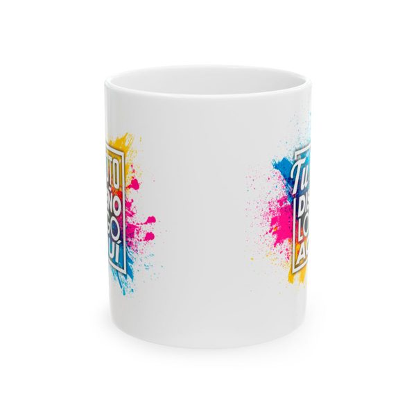 Taza personalizada 11 oz con diseño frontal en la vista central