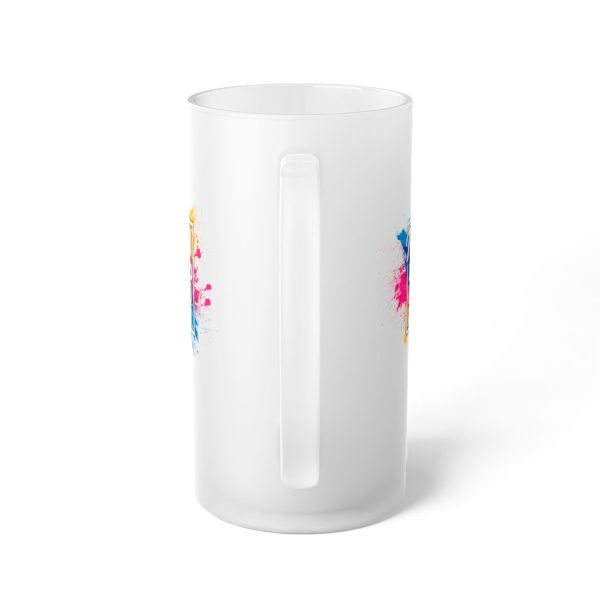 Perfil del asa de nuestro vaso shopero personalizado 16 oz 470 ml en vidrio pavonado